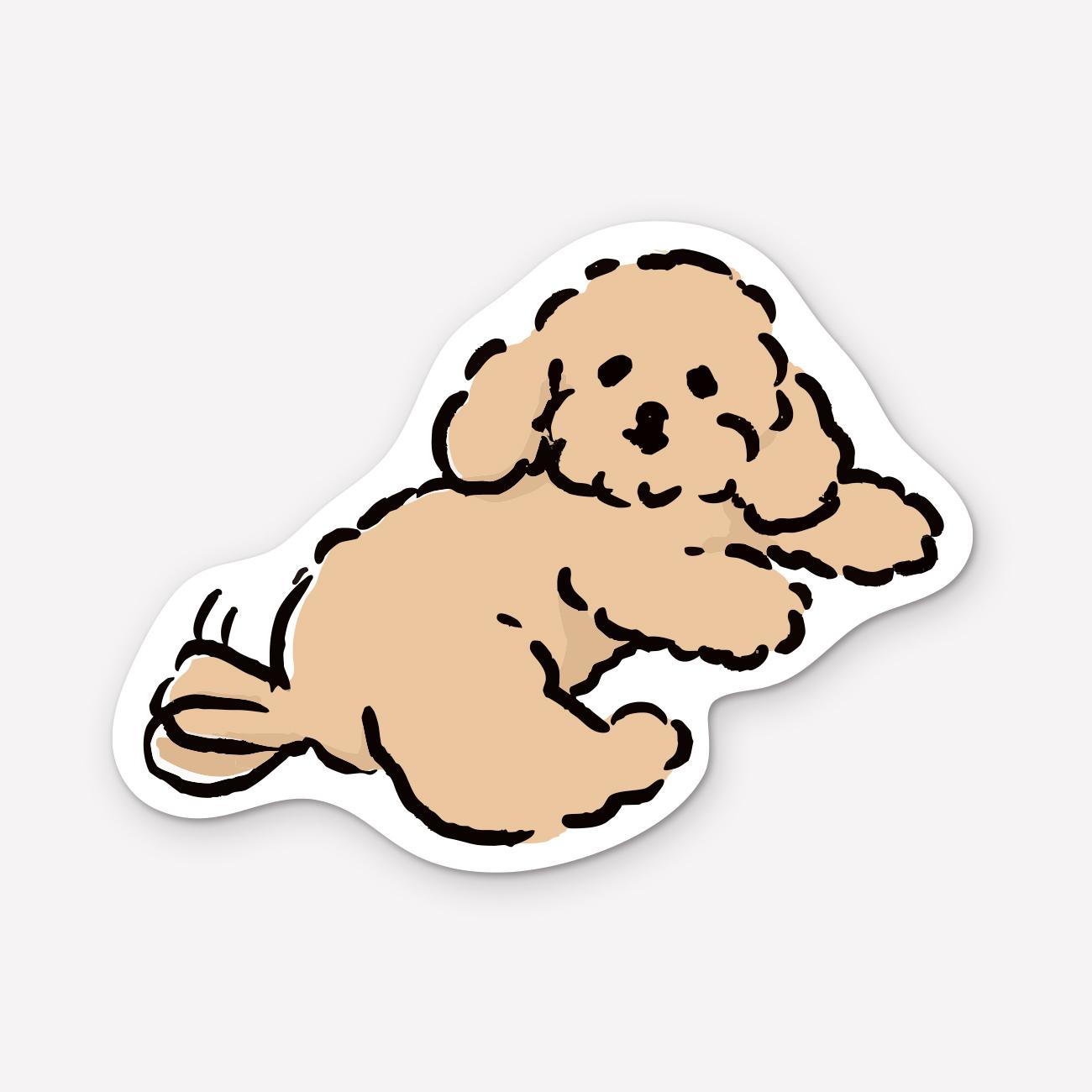 ステッカー　プードル（ミニステッカー）犬