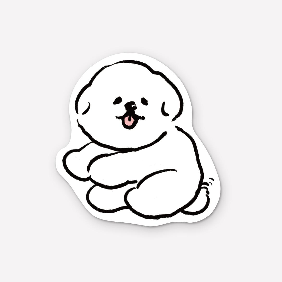 ステッカー　ビションフリーゼ（ミニステッカー）犬