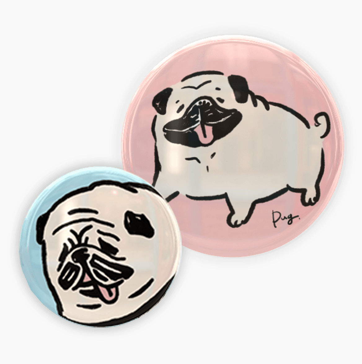 パグ　缶バッジ セット