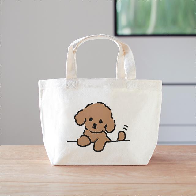 プードル　ミニバッグ　ランチバッグ　犬1枚目の画像