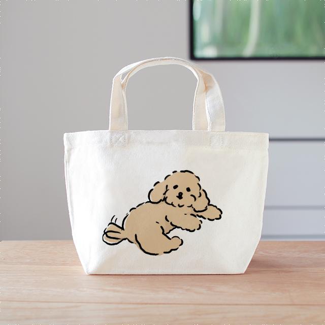 プードル（寝そべり）　ミニバッグ　ランチバッグ　柴犬