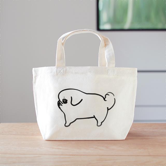 ペキニーズ　横　ミニバッグ　ランチバッグ1枚目の画像