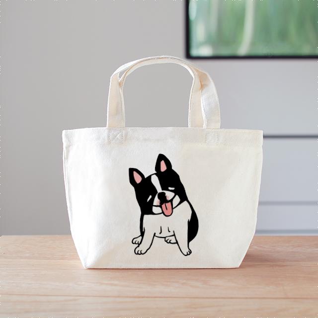 ボストンテリア　ミニバッグ　ランチバッグ1枚目の画像