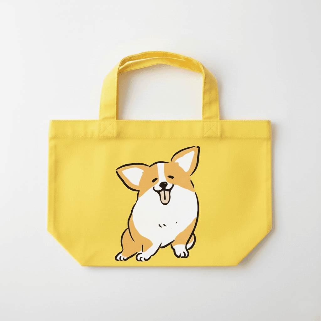 【SALE】コーギー カラーミニトート　イエロー　ミニトート