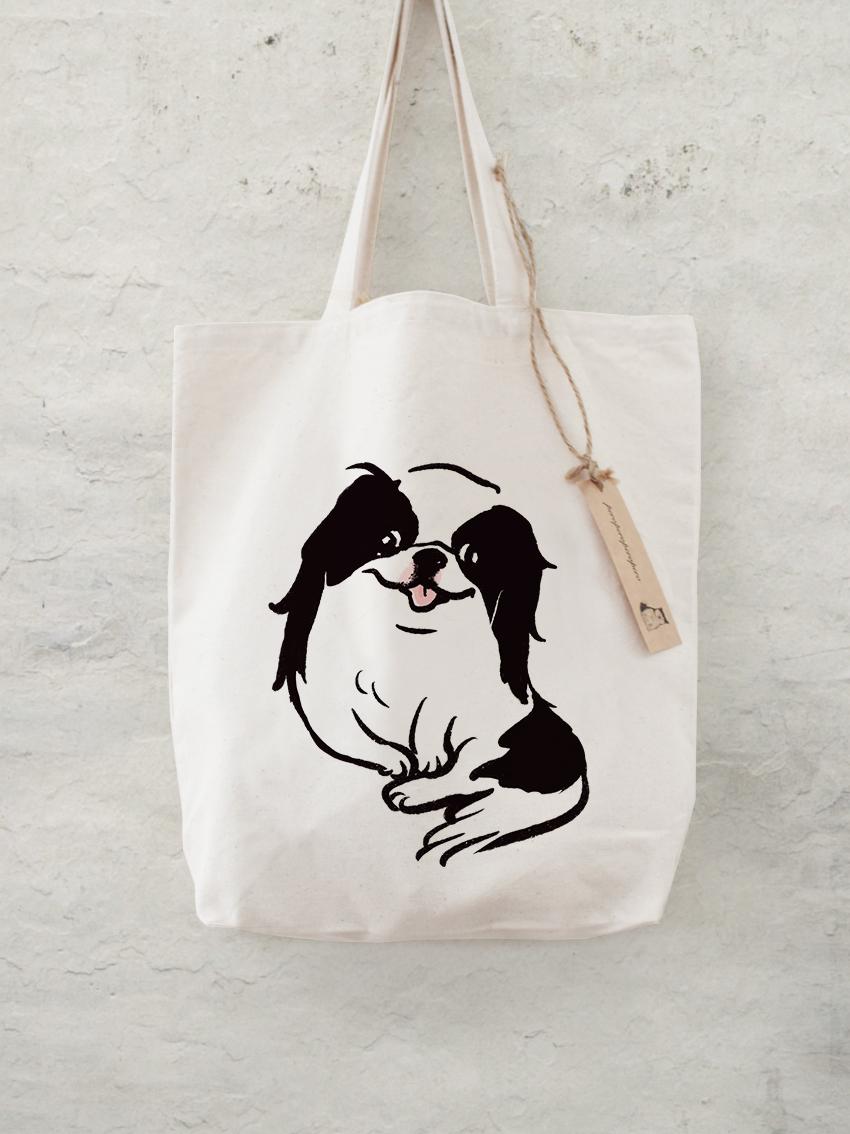 狆　トートバッグ  / エコバッグ 　犬