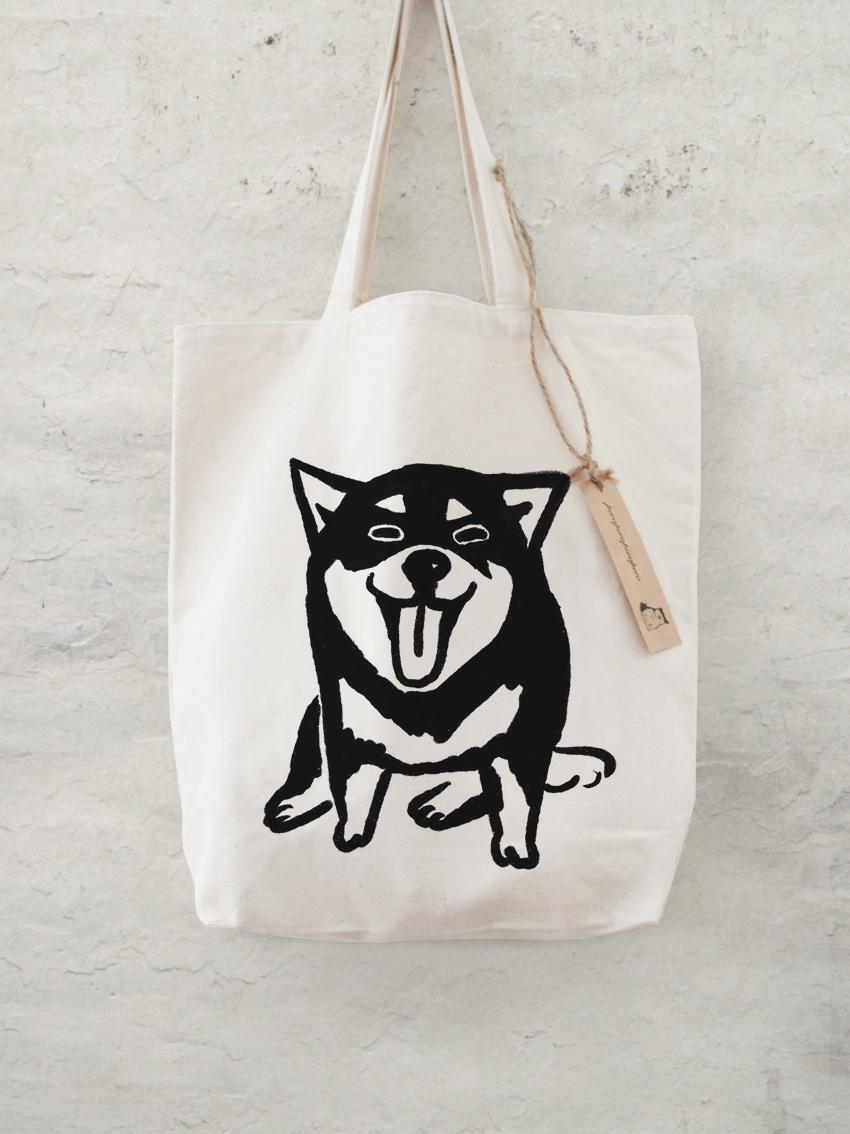 柴犬　黒柴　トートバッグ　エコバッグ