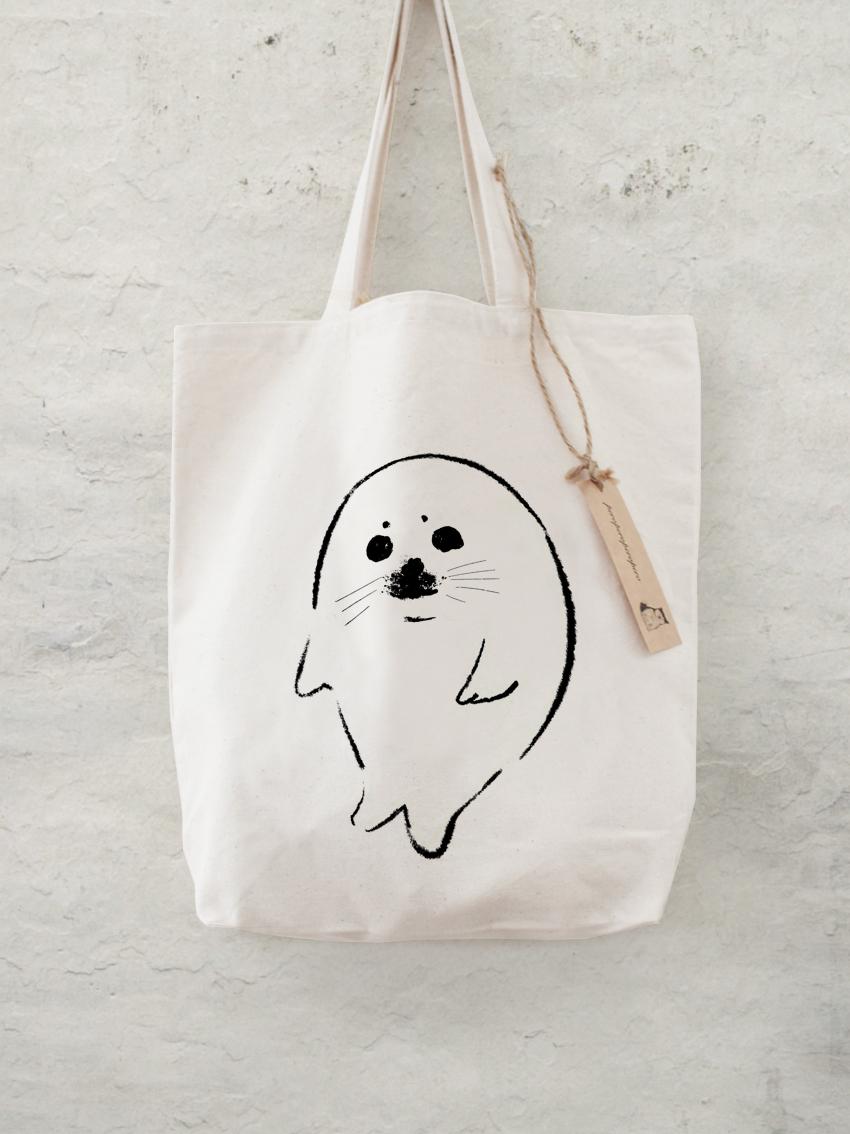 アザラシ　トートバッグ　エコバッグ