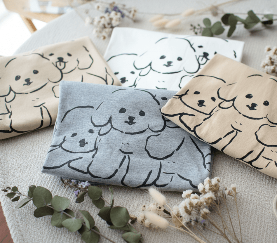 Tシャツ　プードル　3匹組1枚目の画像