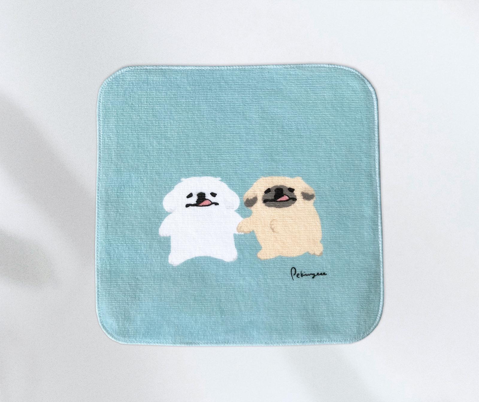 ペキニーズ　タオル（グリーン）