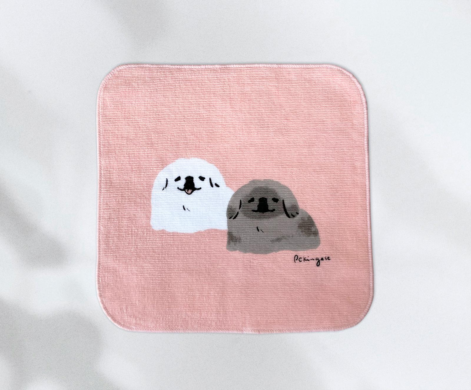 ペキニーズ　タオル（ピンク）